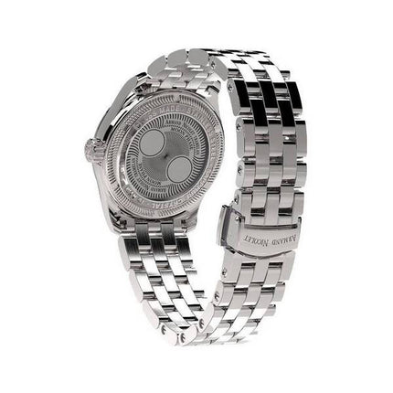 Orologio da donna Armand Nicolet Tramelan M03 con accenti di diamanti fasi lunari bianco MOP quadrante al quarzo A151QAA-AN-MA15