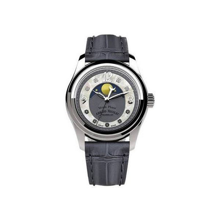 Armand Nicolet Tramelan M03 Accenti di diamanti Fase lunare Grigio MOP Quadrante al quarzo A151QAA-GN-P882GR8 Orologio da donna