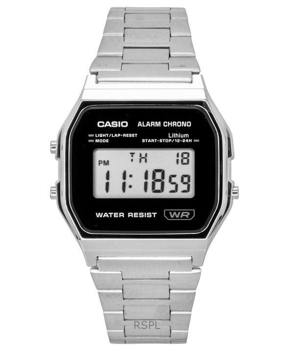 Orologio Casio Vintage Digitale al quarzo in acciaio inossidabile A158WEA-1 Unisex