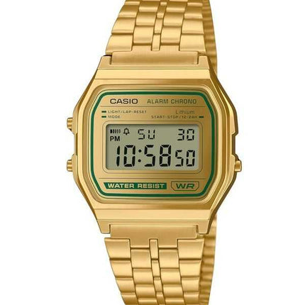 Orologio Casio Vintage Digitale Quadrante Oro Quarzo A158WEGV-9A Unisex