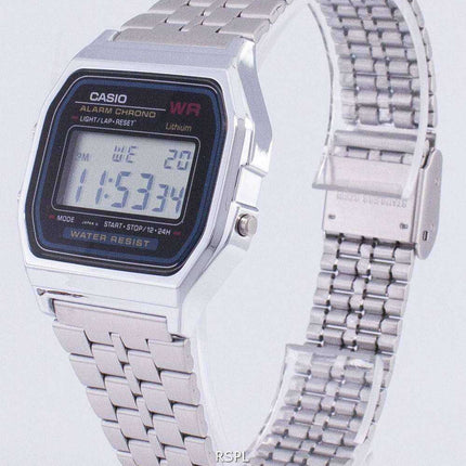Orologio da uomo Casio Digital Alarm Chrono in acciaio inossidabile A159WA-N1DF A159WA-N1
