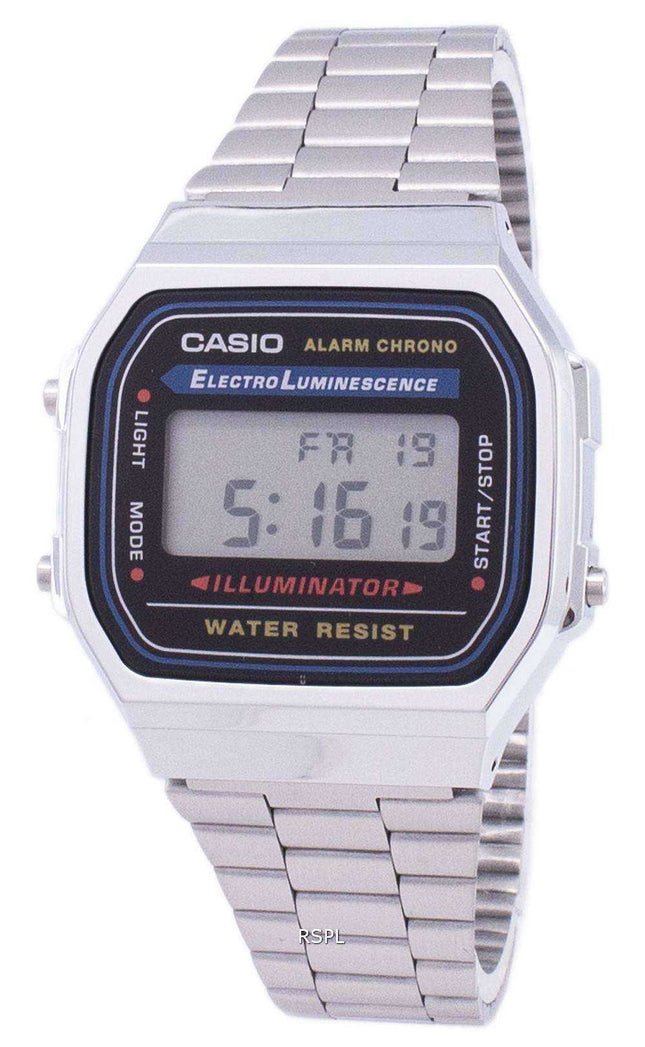 Orologio unisex Casio Digital Alarm Chrono A168WA-1WDF A168WA-1W