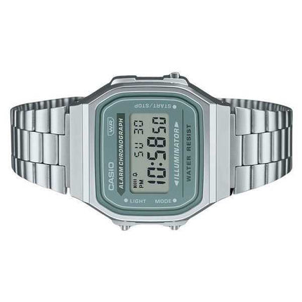Orologio da uomo Casio vintage digitale con cinturino in acciaio inossidabile al quarzo A168WA-3A