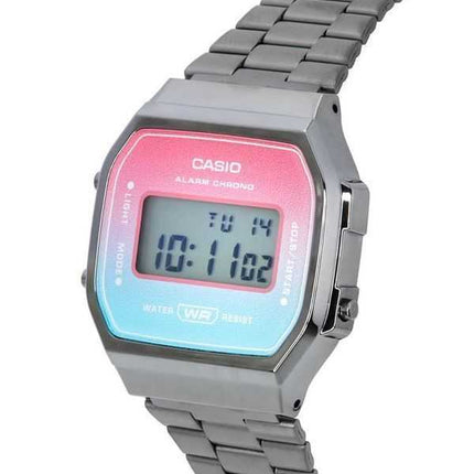 Orologio Casio vintage digitale in acciaio inossidabile con cinturino al quarzo A168WERB-2A A168WERB-2 Orologio unisex