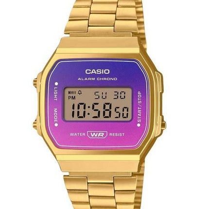 Casio Vintage Digitale Oro Bracciale in Acciaio Inossidabile Quarzo A168WERG-2A Orologio Unisex