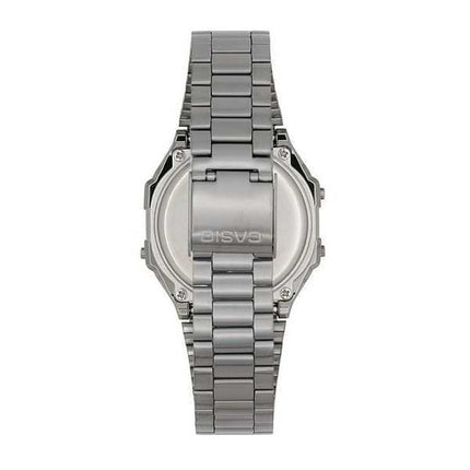 Casio Vintage Digital Bracciale in acciaio inossidabile Quadrante nero Quarzo A168WGG-1B Orologio unisex