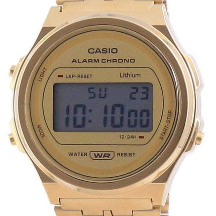 Casio Youth Vintage tono oro in acciaio inossidabile Digital A171WEG-9A Orologio unisex