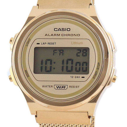 Casio Youth Vintage tono oro in acciaio inossidabile Digital A171WEMG-9A Orologio unisex