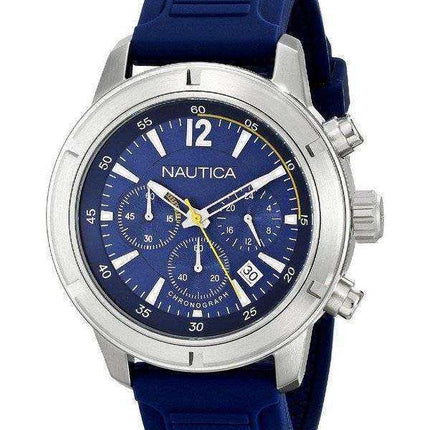 Orologio da uomo Nautica Cronografo quadrante blu con cinturino in silicone A17652G