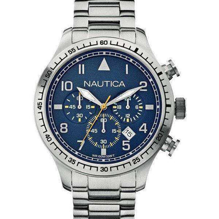Orologio da uomo Nautica Cronografo quadrante blu acciaio A18713G