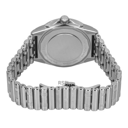 Orologio da uomo Breitling Chronomat GMT in acciaio inossidabile con quadrante nero, automatico, subacqueo, A32398101B1A1, 200 m
