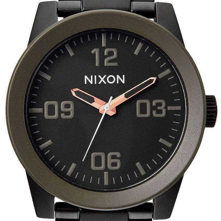 Orologio da uomo Nixon Corporal SS Matte Black Industrial Green A346-1530-00