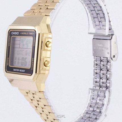 Orologio da uomo Casio Digital Stainless Steel World Time A500WGA-1DF A500WGA-1