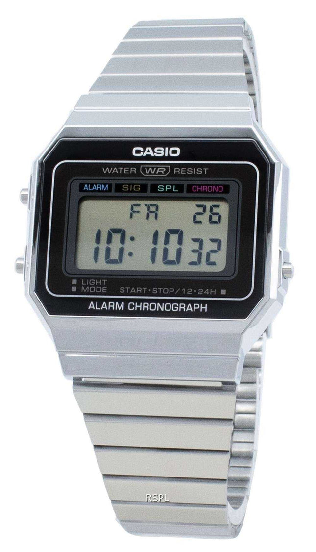 Orologio da uomo al quarzo di allarme Casio Youth A700W-1A A700W-1 digitale