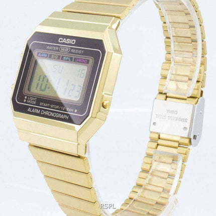Orologio da uomo al quarzo cronografo con allarme Casio Youth A700WG-9A vintage