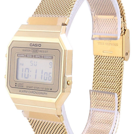 Casio Youth Vintage tono oro in acciaio inossidabile Digital A700WMG-9A Orologio unisex