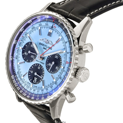 Breitling Navitimer B01 Cronografo Cinturino in Pelle Quadrante Blu AB0138241C1P1 Orologio da Uomo