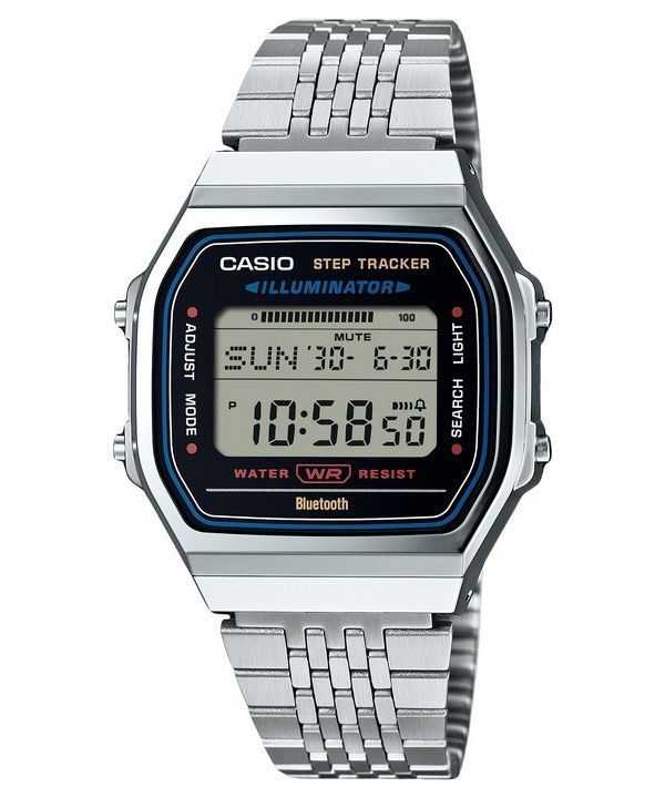 Casio Vintage Digital Smartphone Link Orologio Unisex in Acciaio Inox al Quarzo ABL-100WE-1A
