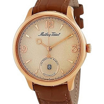 Orologio da uomo Mathey-Tissot Edmond automatico in edizione limitata con cinturino in pelle color crema AC1886CI
