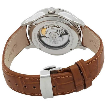 Orologio da uomo Mathey-Tissot Edmond automatico in edizione limitata con cinturino in pelle quadrante argentato AC1886CIA