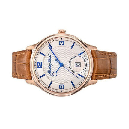 Orologio da uomo Mathey-Tissot Edmond automatico con cinturino in pelle 3D quadrante color crema AC1886PCR