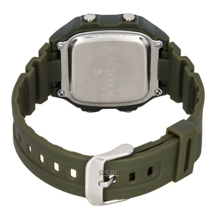 Orologio da uomo Invicta Activa Digital con cinturino in poliuretano verde e quadrante nero al quarzo ACW1299-002