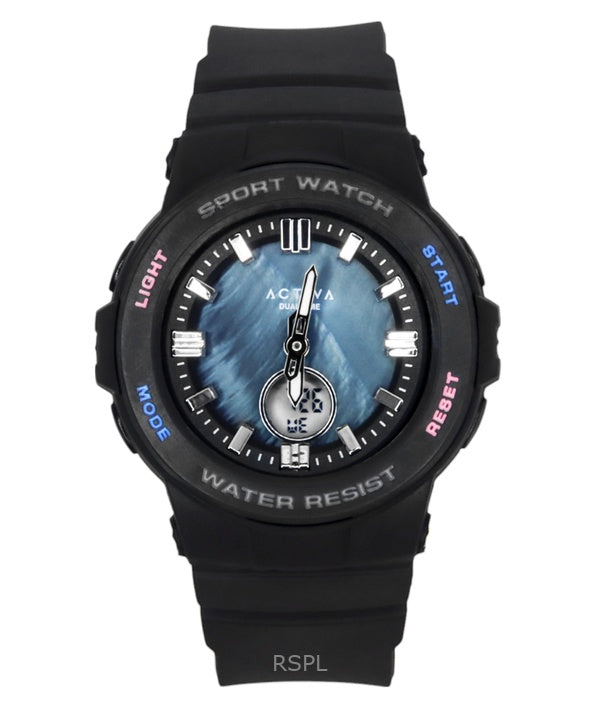Orologio unisex Invicta Activa analogico digitale con cinturino in poliuretano termoplastico e quadrante in madreperla blu al quarzo ACW2125-001