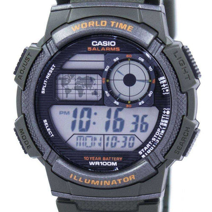 Casio Illuminator World Time Alarm Orologio digitale da uomo AE-1000W-3AV AE1000W-3AV