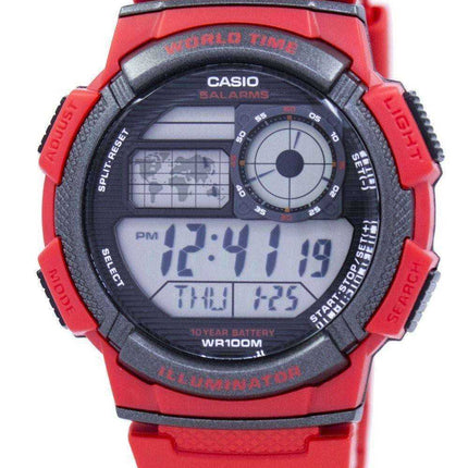 Orologio da polso Casio Youth World Time Alarm World Map AE-1000W-4AV Orologio da uomo AE1000W-4AV
