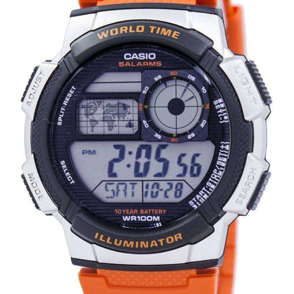 Orologio da uomo Casio Youth Illuminatore World Time Alarm AE-1000W-4BV Orologio da uomo AE1000W-4BV