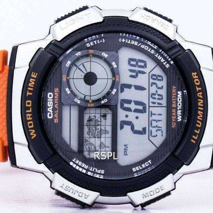 Orologio da uomo Casio Youth Illuminatore World Time Alarm AE-1000W-4BV Orologio da uomo AE1000W-4BV