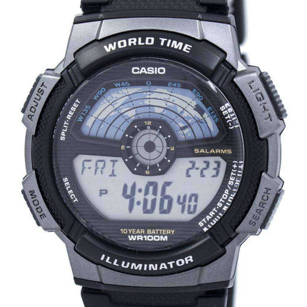 Casio Youth Illuminatore digitale World Time AE-1100W-1AV Orologio da uomo AE1100W-1AV