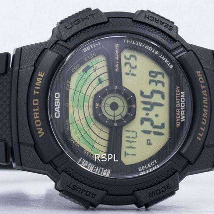 Casio Youth Illuminator World Time World Map AE-1100W-1BV Orologio da uomo AE1100W-1BV