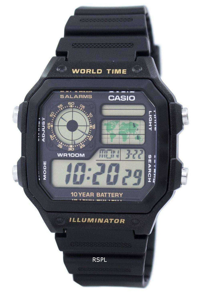 Orologio da uomo Casio Youth Series Digital World Time AE-1200WH-1BVDF AE-1200WH-1BV