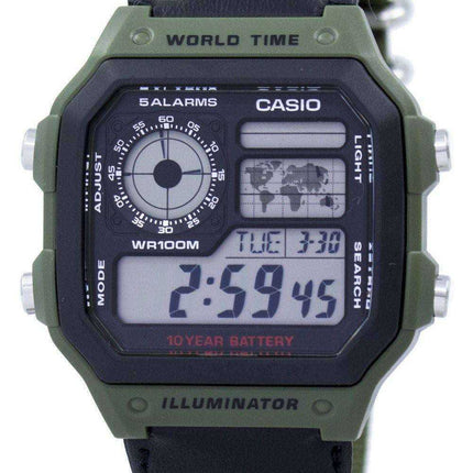 Orologio da uomo Casio World Time Digital AE-1200WHB-3BV AE1200WHB-3BV