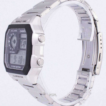 Orologio da uomo Casio Digital World Time WR100M AE-1200WHD-1AVDF AE-1200WHD-1AV