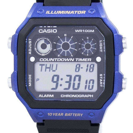 Cronografo Casio Youth Series Illuminator Alarm AE-1300WH-2AV AE1300WH-2AV - Orologio da uomo
