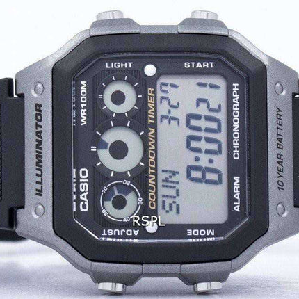Cronografo Casio Youth Series Illuminator Alarm Digital AE-1300WH-8AV AE1300WH-8AV - Orologio da uomo