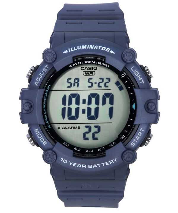 Orologio da uomo Casio Standard Digital Blue Resin Strap Quartz AE-1500WH-2A 100M