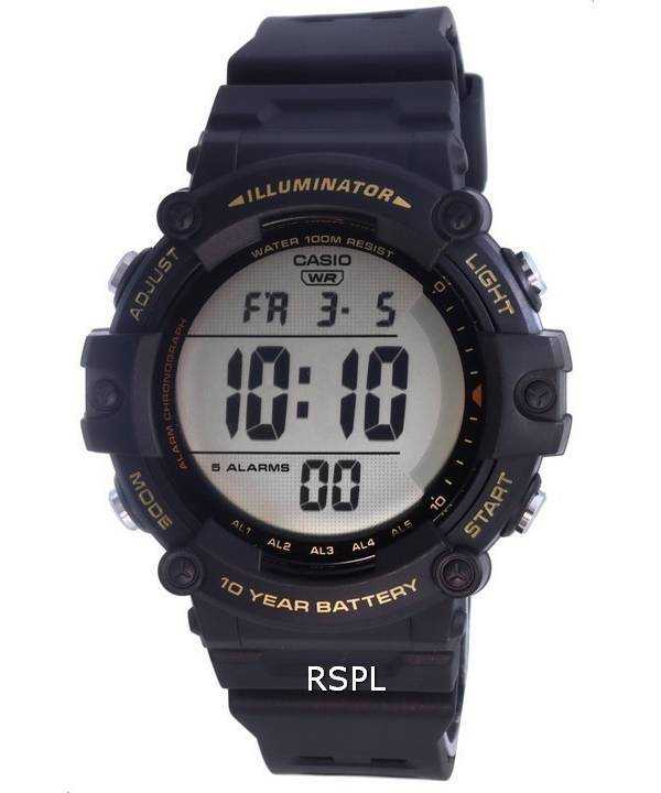 Orologio da uomo Casio Digital Resin Quartz AE-1500WHX-1A AE1500WHX-1 100M