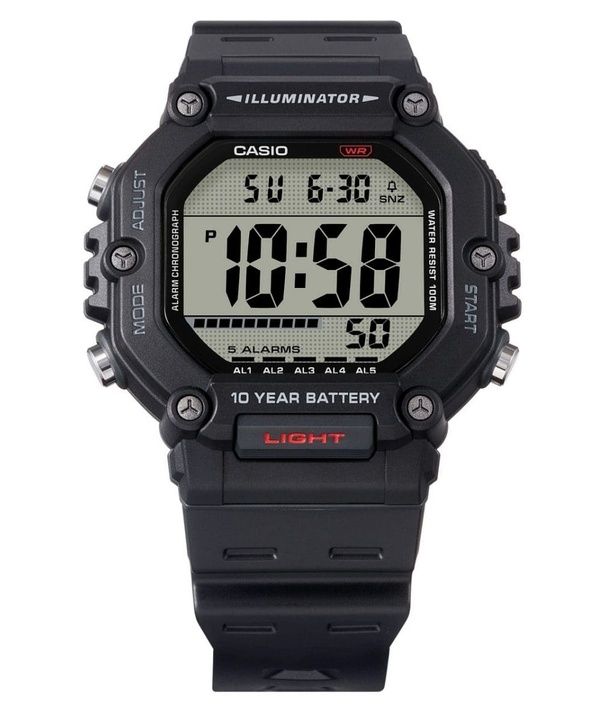 Orologio da uomo Casio Digital Resin Strap Quartz AE-1600H-1AV 100M