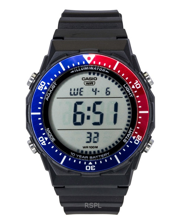 Orologio da uomo Casio multifunzione digitale con cinturino in resina e lunetta Pepsi al quarzo AE-1700H-1A2V 100M