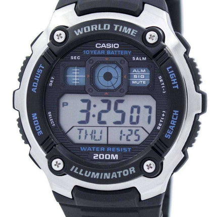 Casio Youth Illuminator World Time Alarm Orologio da uomo AE-2000W-1AV AE2000W-1AV