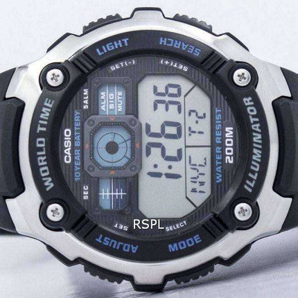 Casio Youth Illuminator World Time Alarm Orologio da uomo AE-2000W-1AV AE2000W-1AV