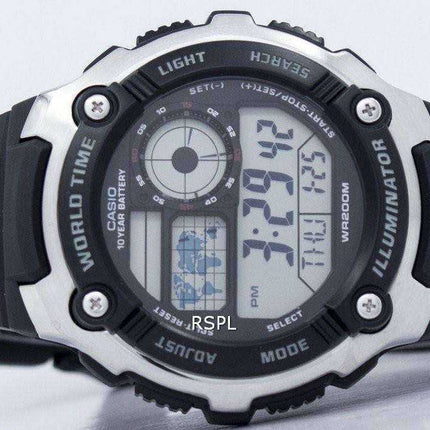 Casio Youth Illuminator World Time Orologio digitale da uomo AE-2100W-1AV AE2100W-1AV