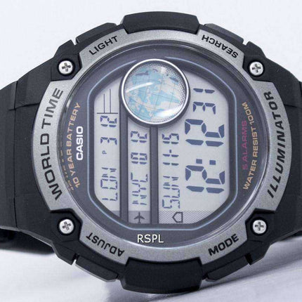 Casio Youth Illuminator World Time Orologio digitale da uomo AE-3000W-1AV AE3000W-1AV