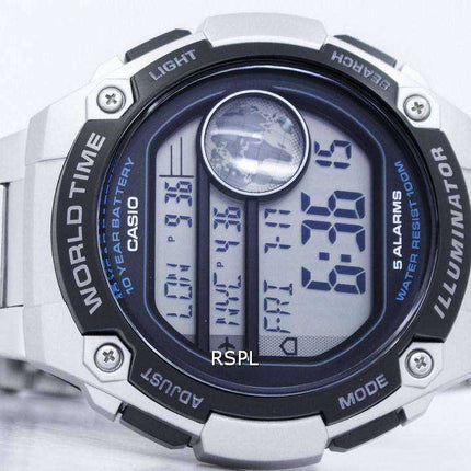 Casio Youth Illuminator World Time Orologio digitale da uomo AE-3000WD-1AV AE3000WD-1AV