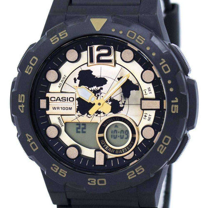 Orologio da uomo Casio World Time analogico digitale AEQ-100BW-9AV AEQ100BW-9AV