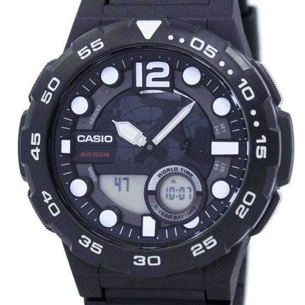 Orologio da uomo Casio World Time analogico digitale AEQ-100W-1AV AEQ100W-1AV
