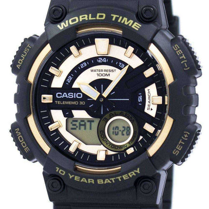 Casio Youth Series Telememo 30 World Time Alarm Orologio da uomo AEQ-110BW-9AV AEQ110BW-9AV